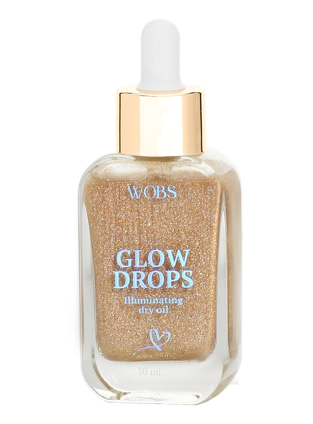 Суха сяюча олійка для тіла Glow Drops Illuminating dry oil від Wobs SOLAR